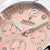 Festina Damenuhr-Detail: rosafarbenes Zifferblatt mit Chronographen-Zählern