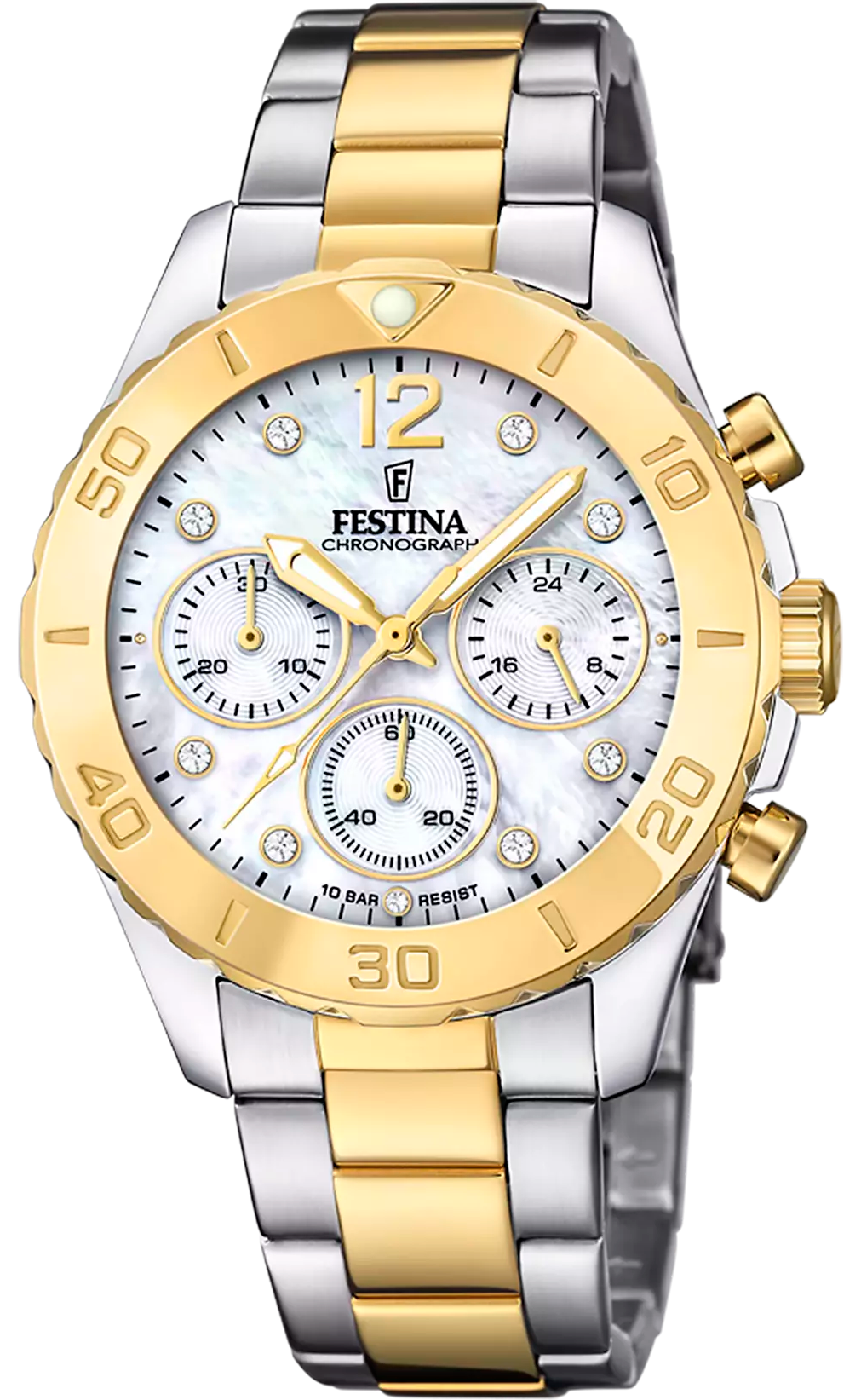 Festina Boyfriend F20604/1 Damenuhr • Perlmutt-Zifferblatt • 10 ATM wasserdicht