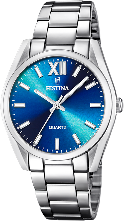 Festina Boyfriend F20622/i Damenuhr • Blaues Zifferblatt • Edelstahl