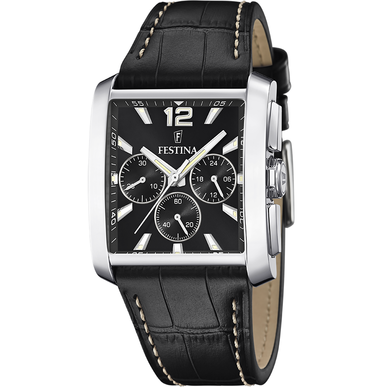Festina Timeless F20636/4 Herrenuhr Schwarz • Chronograph • Mineralglas