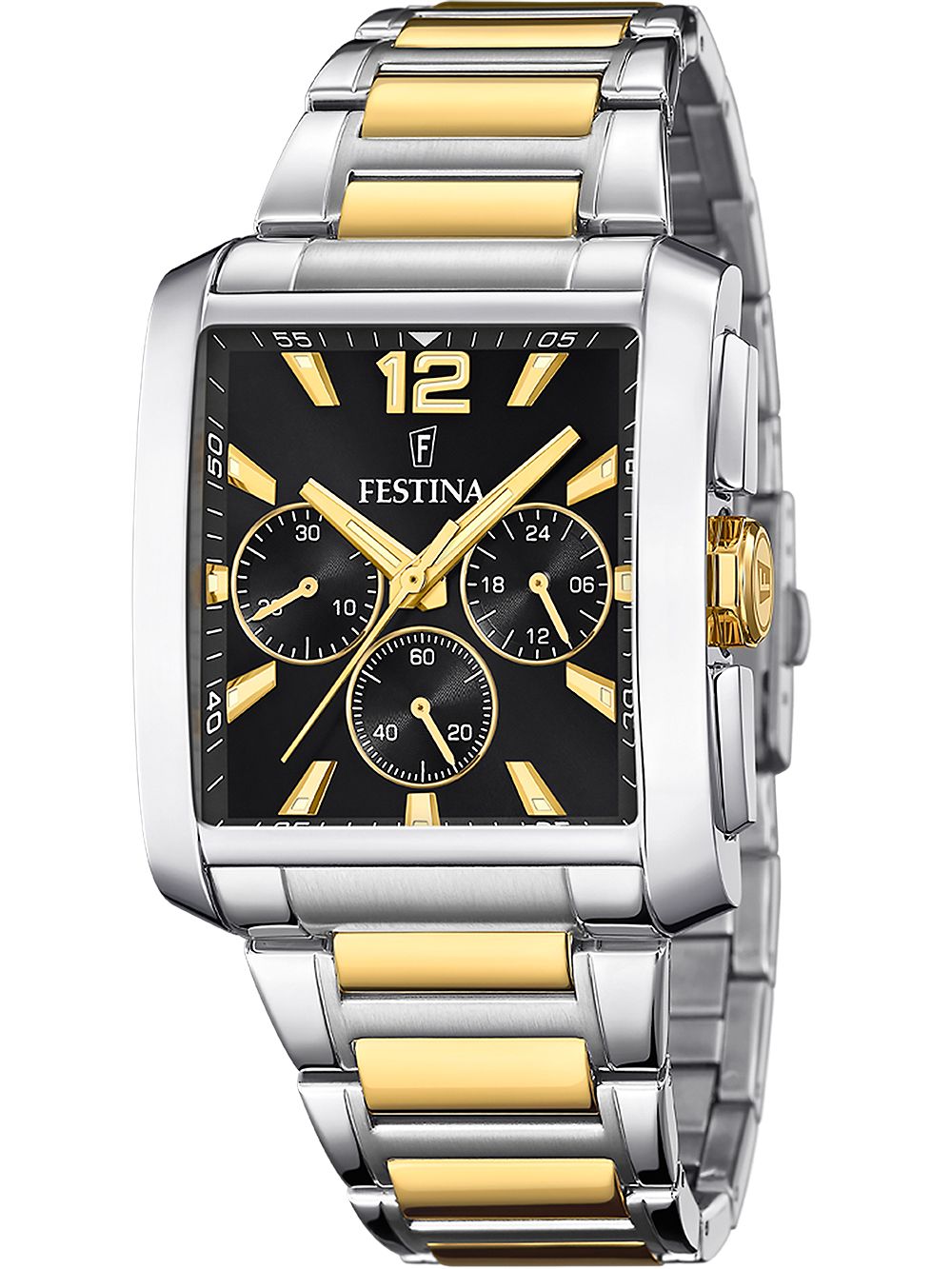 Festina Timeless Chronograph F20637/4 Herrenuhr Bicolor • Mineralglas • Chronograph