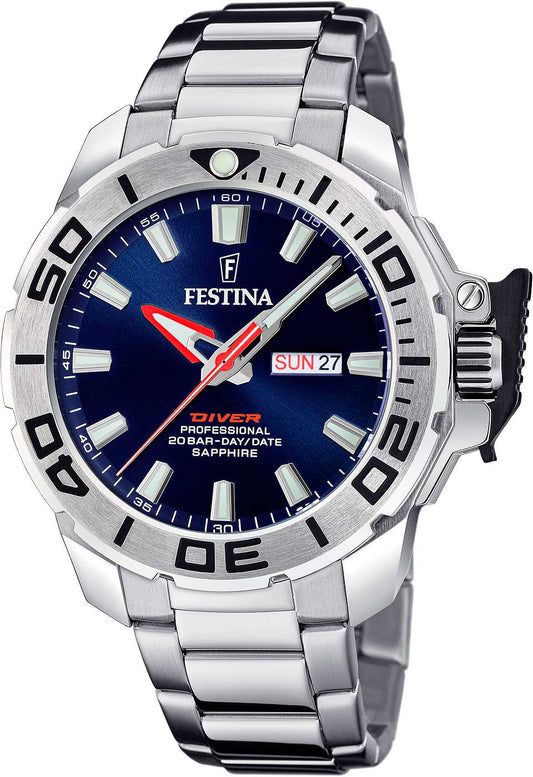 Festina The Originals F20665/1 Herrenuhr • Saphirglas • 20 Bar Wasserdicht
