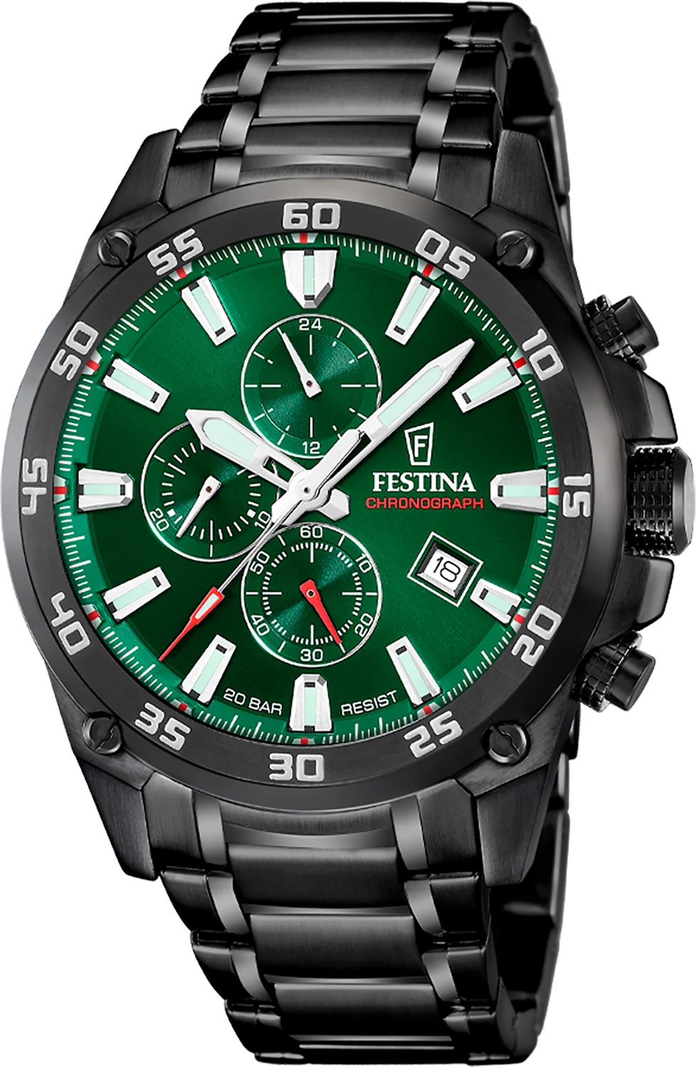 Herrenuhr, Chronograph, grünes Zifferblatt - Festina Modell: 20735_2