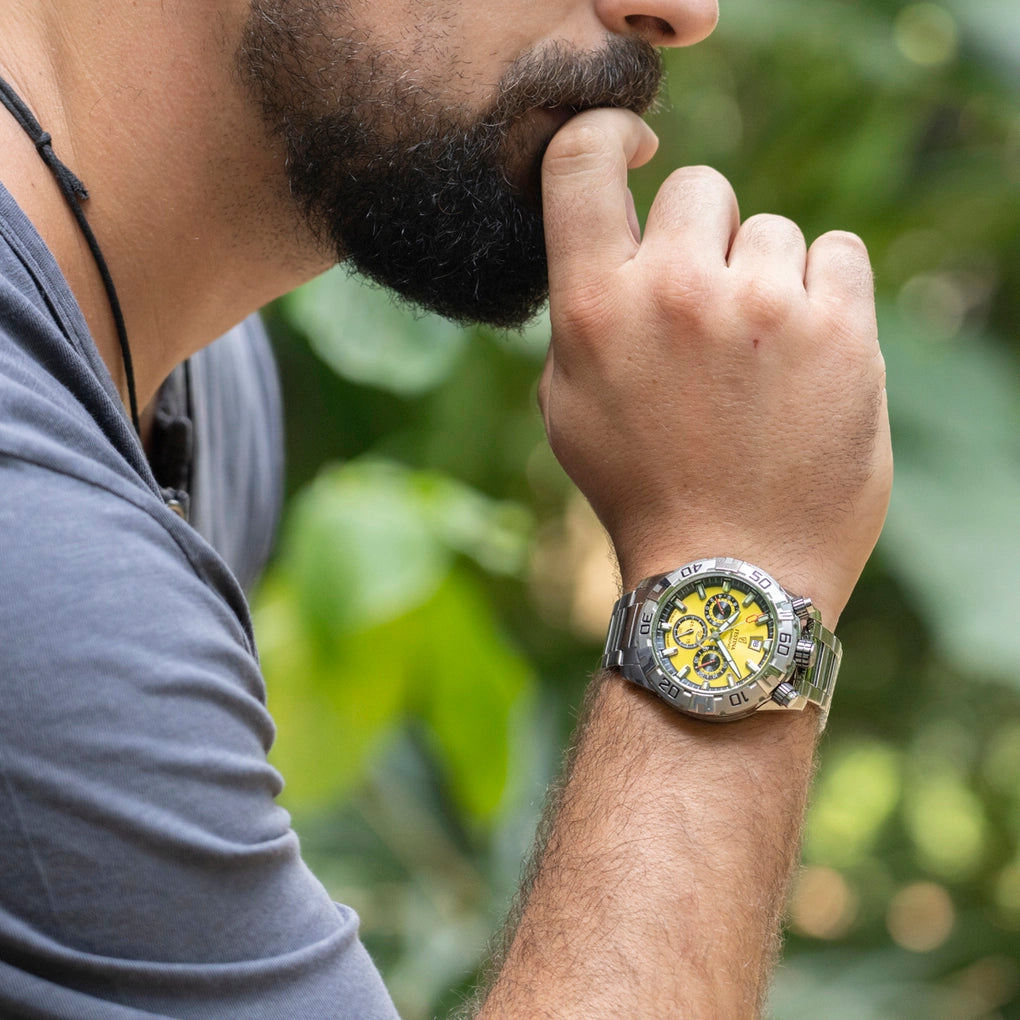 Herrenuhr gelb aus Edelstahl – Festina  Bullhead Modell: F20743/4