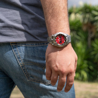 Herrenuhr rot aus Edelstahl  – Festina Bullhead Modell: F20743/5