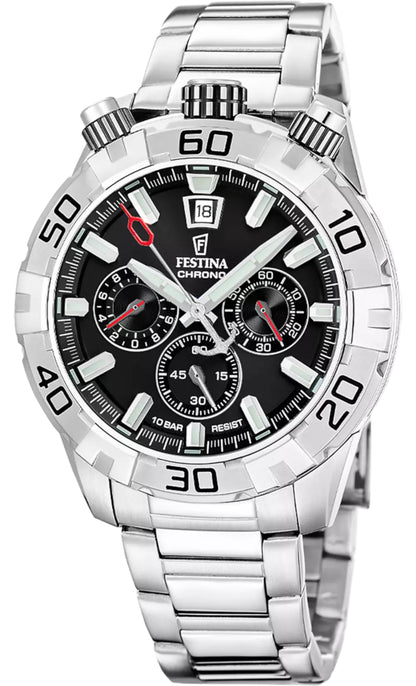 Herrenuhr schwarz aus Edelstahl – Festina Bullhead Modell: F20743/6