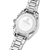 Unisexuhr mit silbernem Edelstahlgehäuse und Sichtboden; Logo „FESTINA“