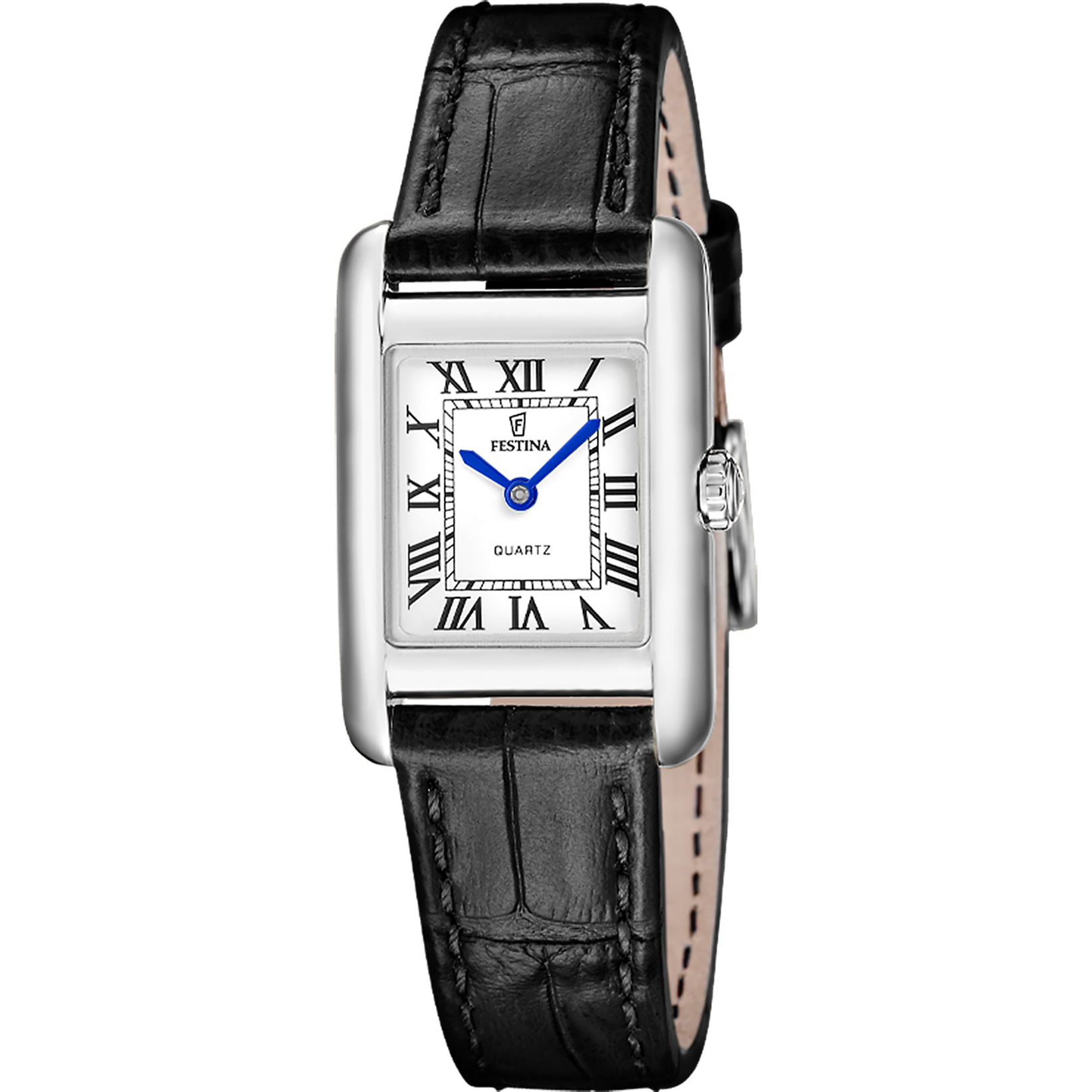 Festina On The Square F20773/1 Damenuhr Schwarz • Quarzwerk • Rechteckiges Gehäuse