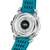 Festina Hybrid-Titanuhr Rückansicht mit blauem Silikonband und Metallgehäuse