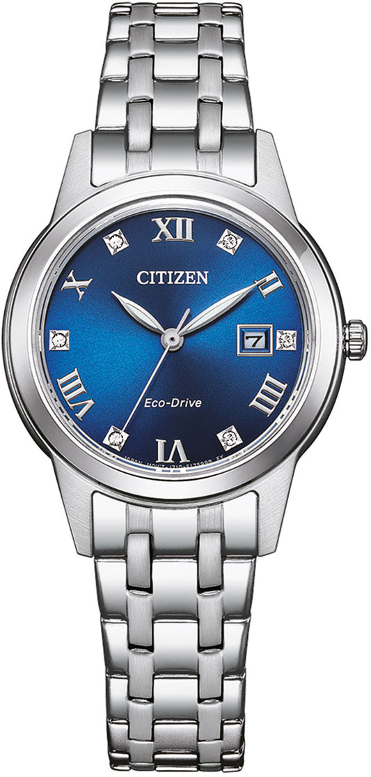 Citizen Elegance FE1240-81L Uhr • Eco-Drive • Blaues Zifferblatt