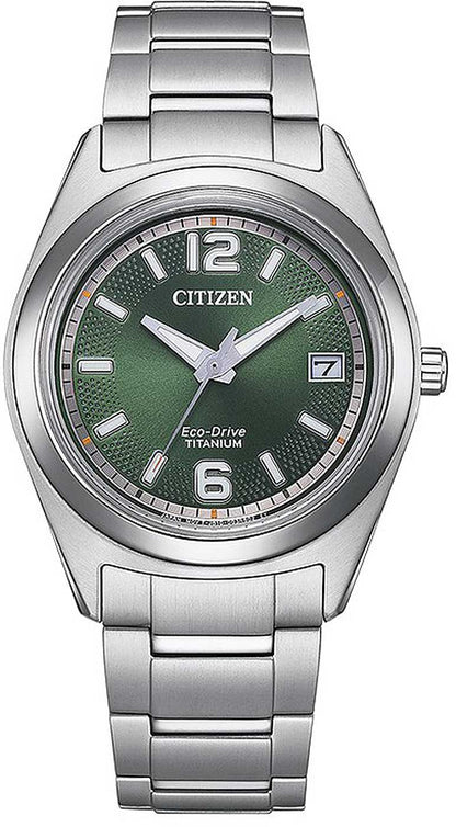 Citizen Elegance FE6151-82X Uhr • Eco-Drive Solarantrieb • Edles grünes Zifferblatt