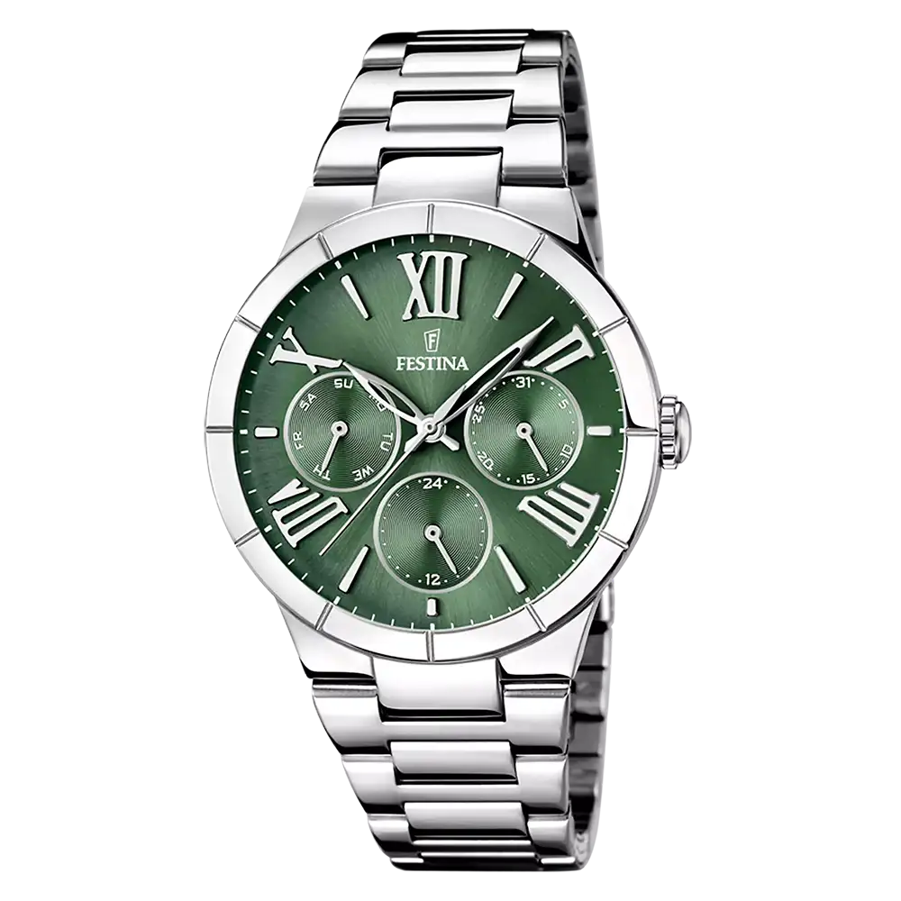 Festina Boyfriend F16716/5 Damklocka Grön • Mineralglas • Multifunktionsurverk