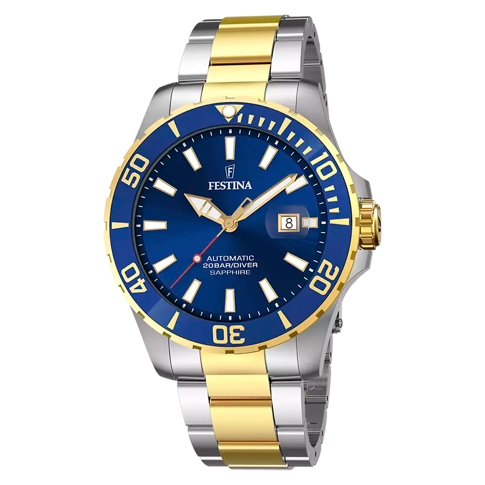 Festina Diver F20532/1 Herrklocka Blå • Automatiskt Urverk • Safirglas