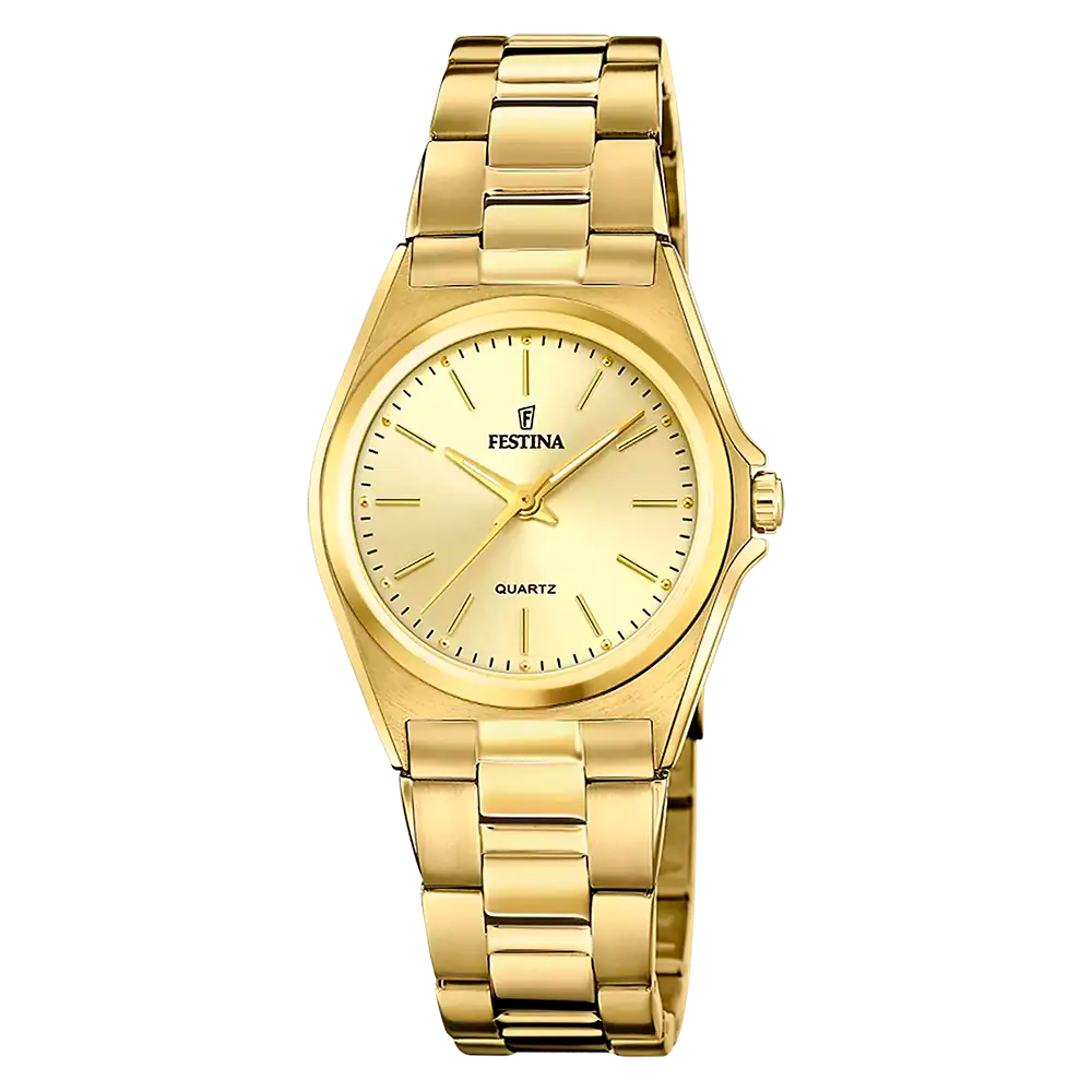 Festina Classics F20557/3 Damklocka Champagne • Mineralglas • Kvartsrörelse MIYOTA 2035
