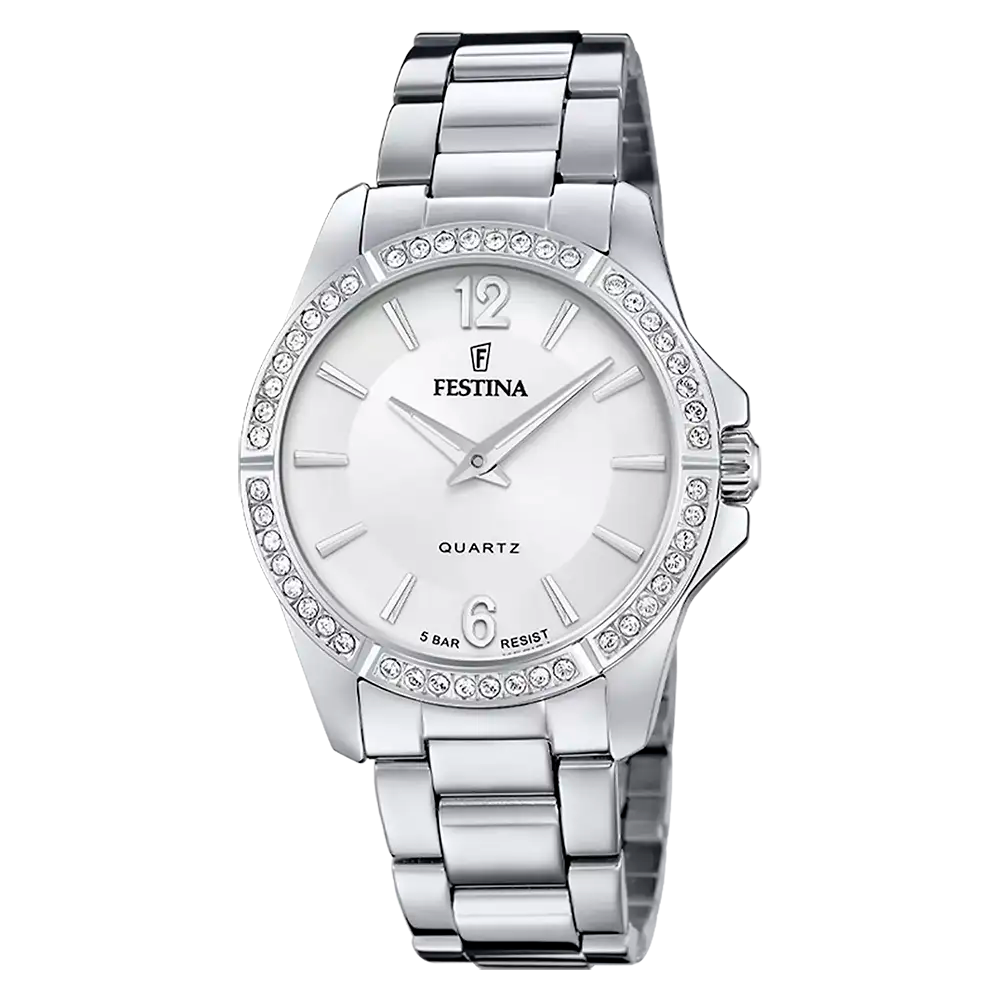 Festina Mademoiselle F20593/1 Dam • Rostfritt stålboett • Mineralglas