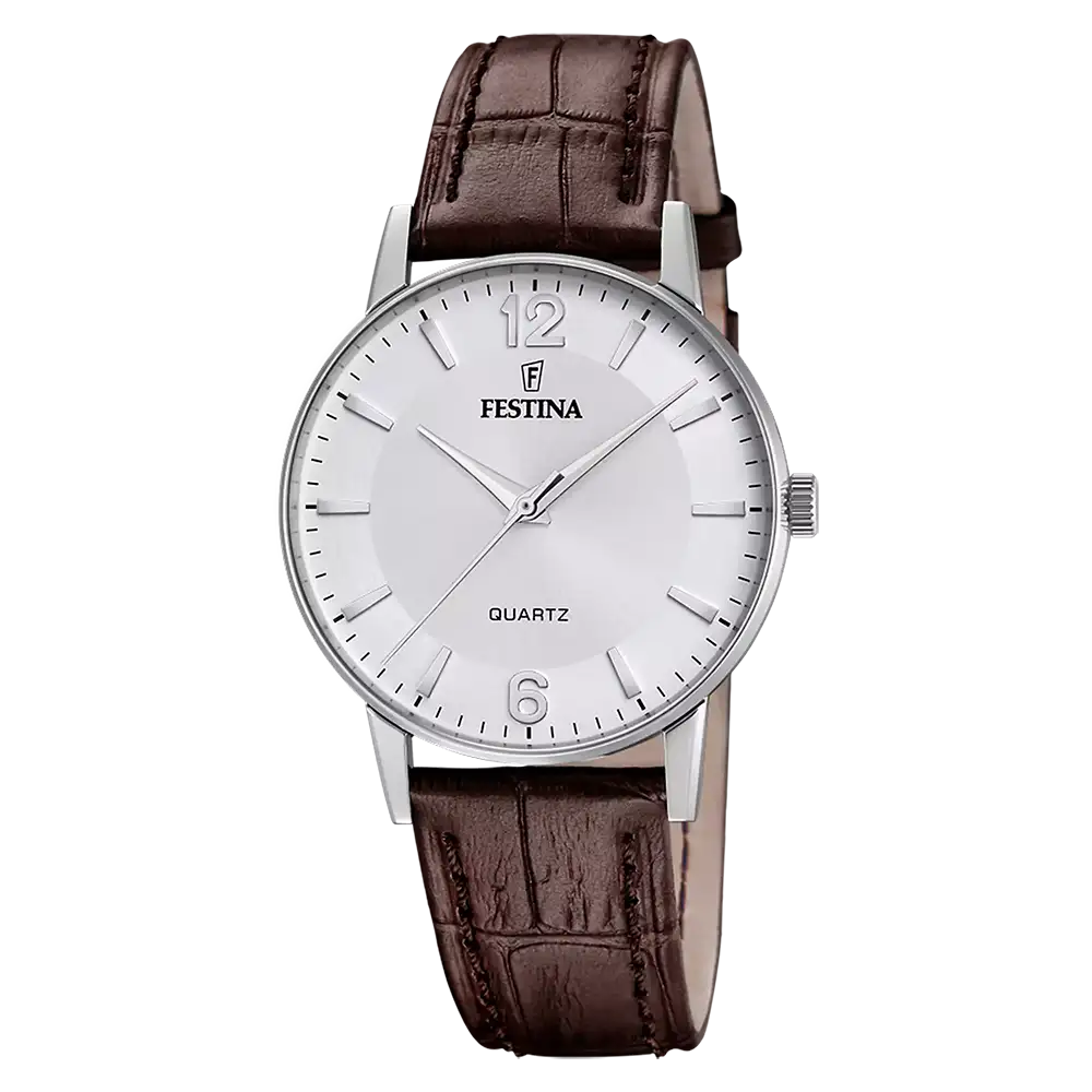 Festina Classics F20690/2 Herrur Vit • Japanskt Kvartverk • Mineralglas