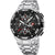 Festina Chrono Bike Herrenuhr mit schwarzem Zifferblatt und silbernem Metallband