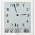 Weiße Funk-Wanduhr mit analogem Zifferblatt und digitaler Anzeige für Datum, Tag, Temperatur.