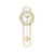 Funk-Wanduhr mit rundem Glaszifferblatt, Messingrahmen und Pendelsystem