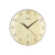 Runde Funk-Wanduhr mit Holz-Ziffernblatt, schwarzen Zeigern und arabischen Ziffern