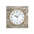 Wanduhr mit braunem Rahmen, arabischen Ziffern und Mineralglas, AMS Funkwerk