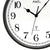 AMS Funk-Wanduhr mit dunklem Rahmen, schwarzem Zifferblatt und Funk-Symbol, Mineralglas