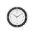 Wanduhr mit weißem Zifferblatt, schwarzen Zeigern und AMS-Schriftzug, Funkuhr