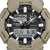 Casio G-Shock Herrenuhr frontal mit beigem Gehäuse, analogem Zeigerwerk und Digitalanzeige