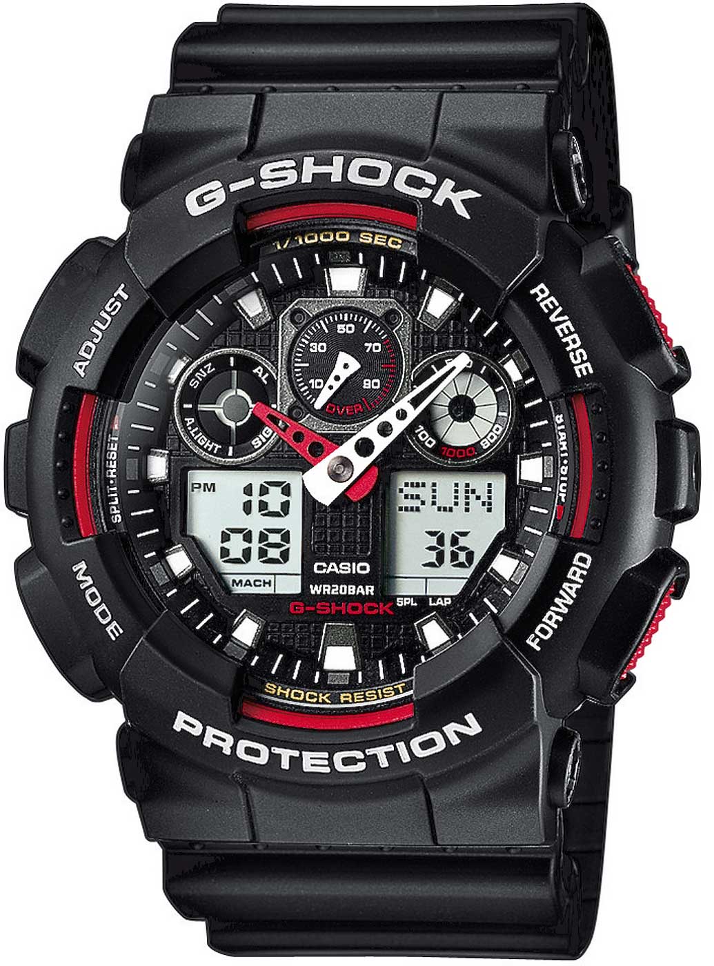 Casio G-Shock GA-100-1A4ER Unisex Uhr • Robustes Quarzwerk • 20 Bar Wasserdicht