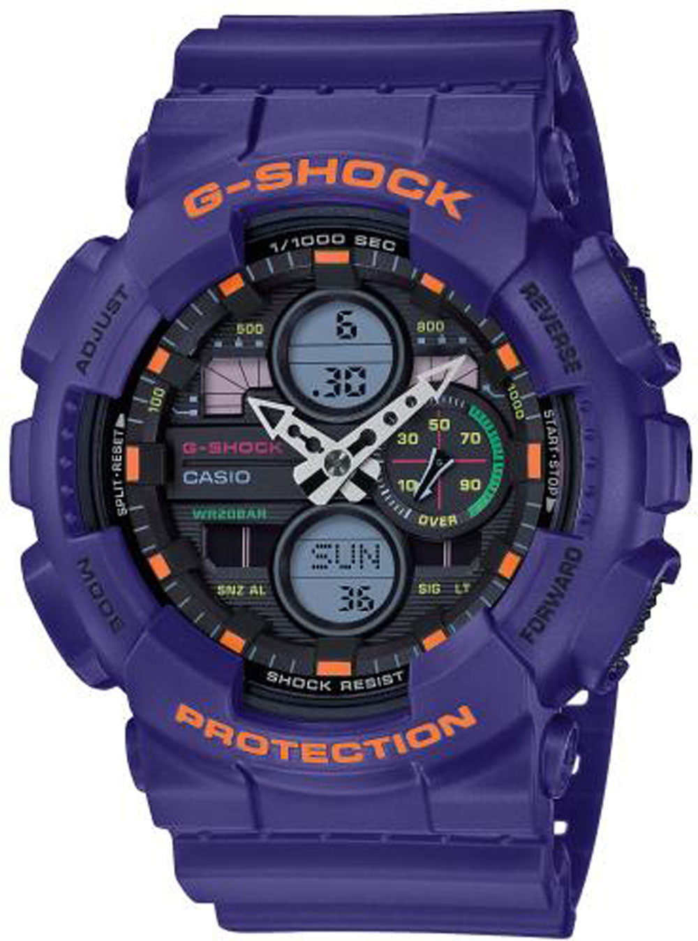 Casio G-Shock GA-140-6AER Uhr • 20 Bar Wasserdicht • Retro-Design