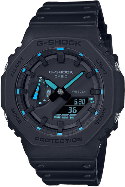 Casio G-Shock GA-2100-1A2ER Uhr • Carbon Core Guard • Neon-Akzente