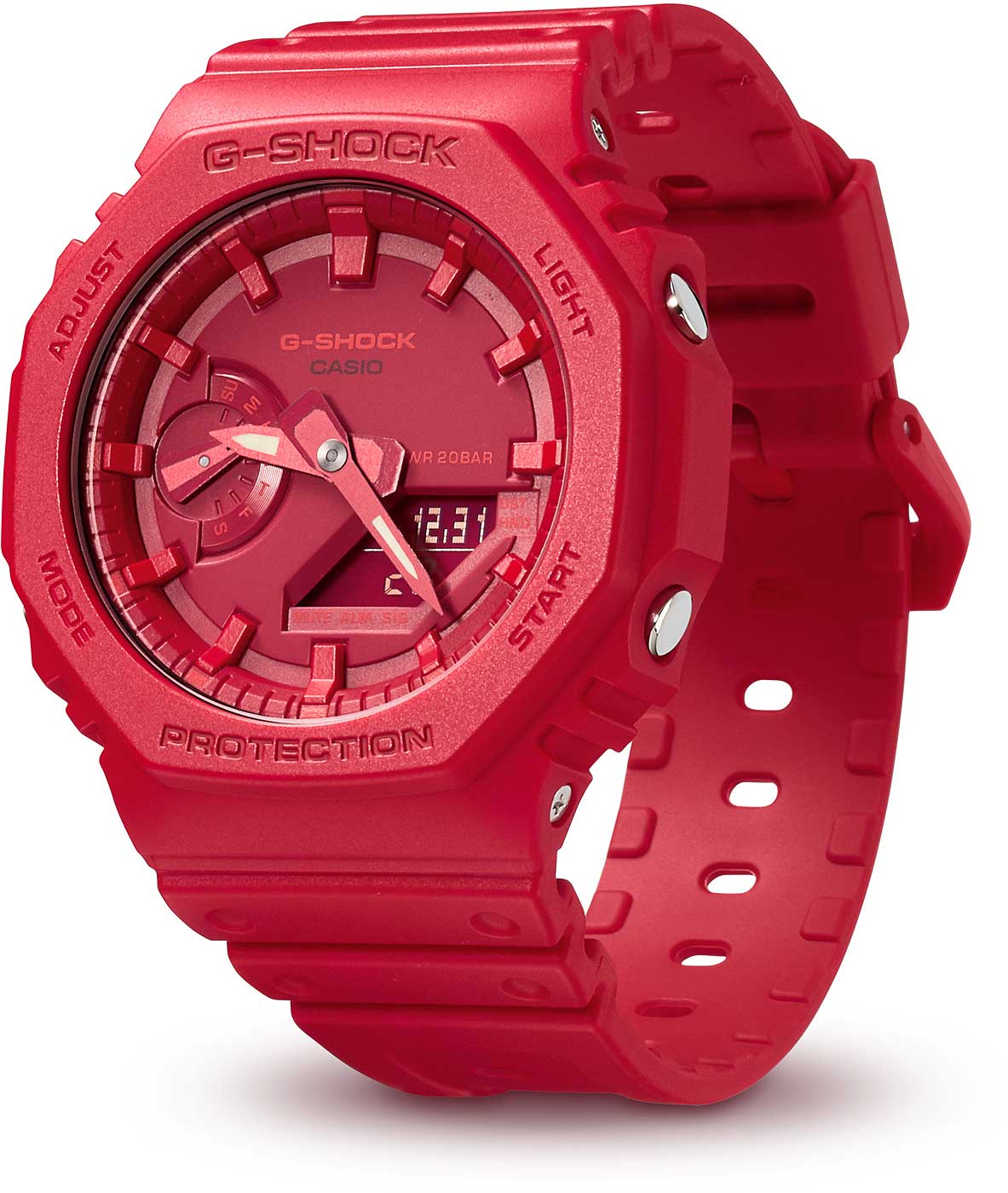 Casio G-Shock GA-2100-4AER Herrenuhr • Extreme Stoßfestigkeit • Kultiges Retro-Design