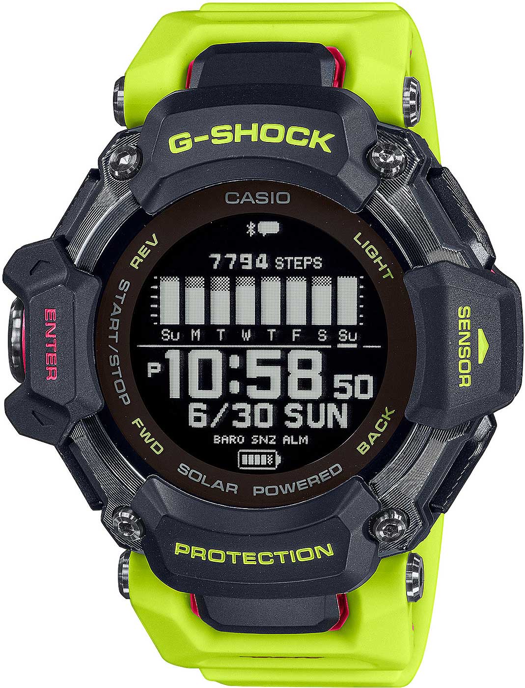 Casio G-SHOCK GBD-H2000-1A9ER Unisex Uhr • Solarbetrieben • Herzfrequenzmessung & GPS