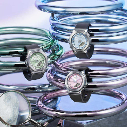 Casio G-SHOCK GM-S2110-4AER Damen Uhr • Quarzwerk • Edelstahl-Lünette