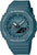Casio G‑SHOCK Damenuhr mit blauem Armband und rundem Gehäuse, digitale Anzeige