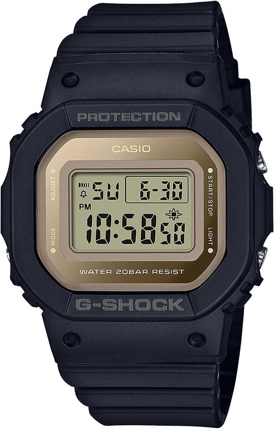 Casio G-Shock Armbanduhr mit schwarzem Kunststoffarmband und digitalem Display
