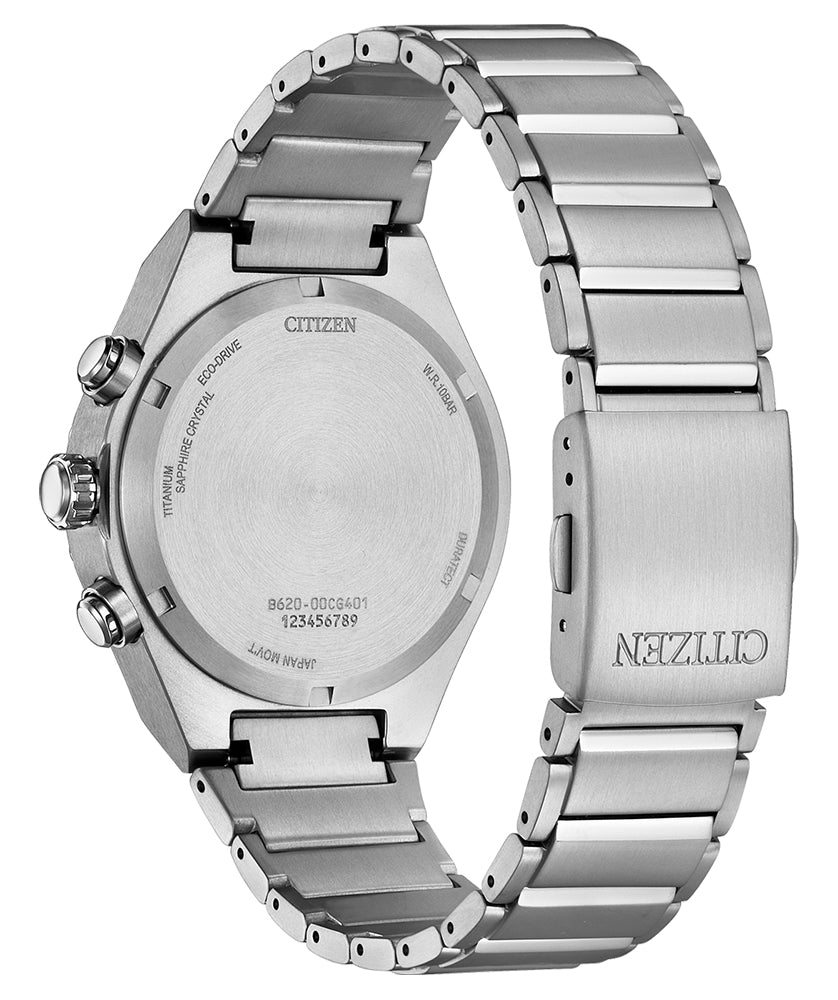 Citizen Eco-Drive Chronograph CA4690-51A Uhr • Solarantrieb • Panda-Design