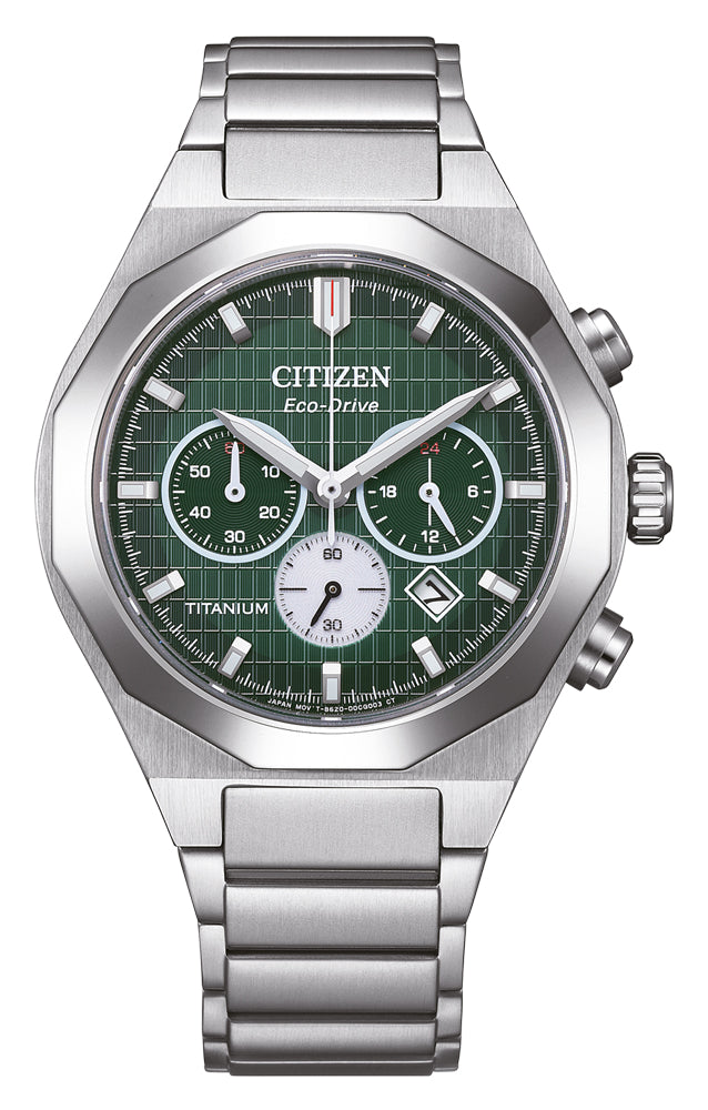 Citizen Sport CA4691-59X Uhr • Eco-Drive Solar • Grünes Ziffernblatt