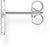 Einzel Ohrstecker Kreuz mit Zirkoniabesatz - 925er Sterlingsilber