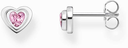 Herz Ohrstecker mit pinkem Stein - Thomas Sabo Modell: H2271-643-9