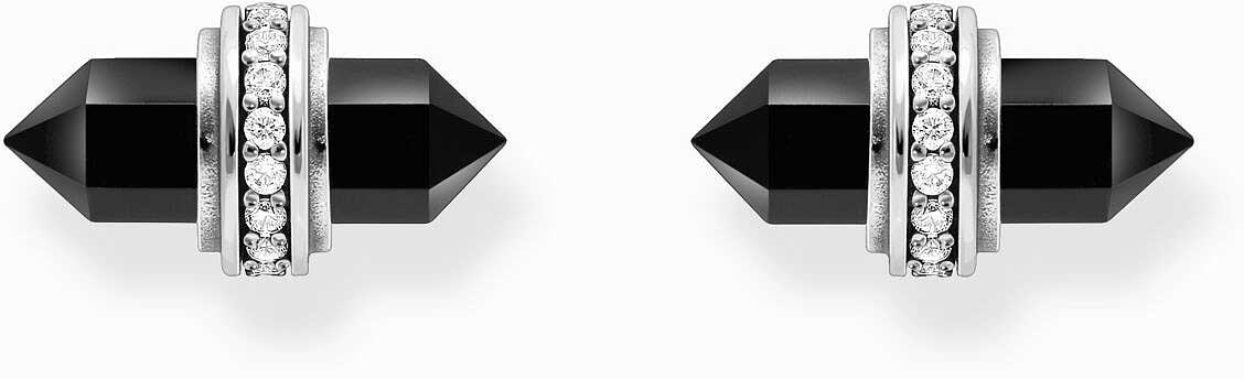 Ohrstecker mit Onyx Kristall in Hexagonform - Thomas Sabo Modell: H2281-641-11
