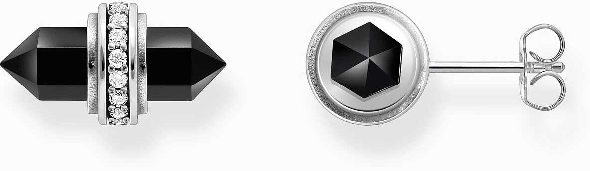 Ohrstecker mit Onyx Kristall in Hexagonform - Thomas Sabo Modell: H2281-641-11
