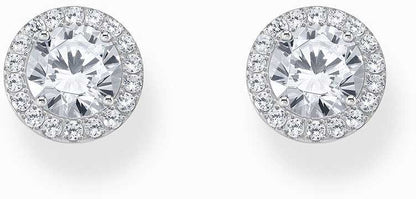 Halo-Ohrstecker mit weißem Stein im Brillantschliff - Thomas Sabo Modell: H2304-051-14