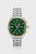 BOSS Skytraveller 1514195 Herren Armbanduhr Silber • Zweifarbiger Chronograph • Grünes Zifferblatt