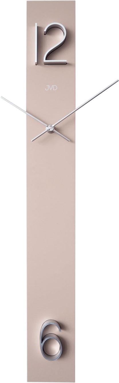 JVD Wall Clock 59.5x7.6x3.6 cm Wood • Modern Design • Silent Quartz Movement
