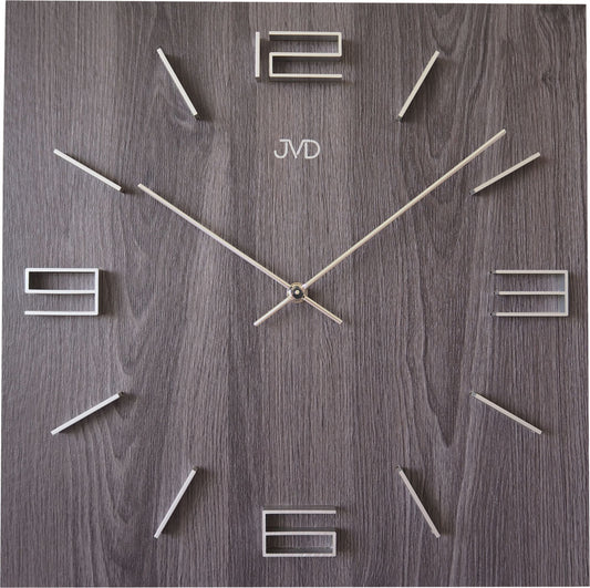 JVD Wall Clock 40x40 cm Wood • Modern Design • Quartz Movement