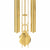 Goldene Pendelornamente der Messing-Wanduhr mit Ketten und rundem Anhänger
