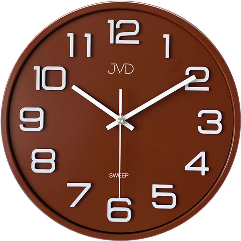 JVD Wanduhr 31 cm Ø • Geräuschloses Quarz-Uhrwerk • Modernes Design