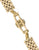 Goldfarbenes Metallarmband mit Gliederband und Schließe