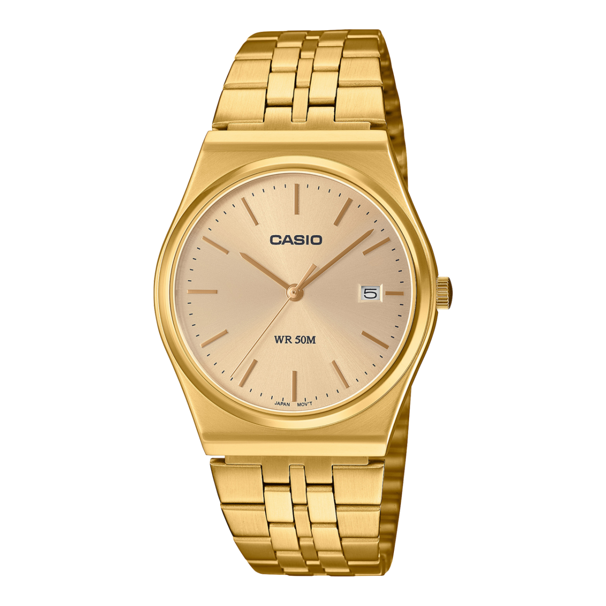 Casio Timeless MTP-B145G-9AVEF Herrenuhr • Goldenes Edelstahlgehäuse • Mineralglas